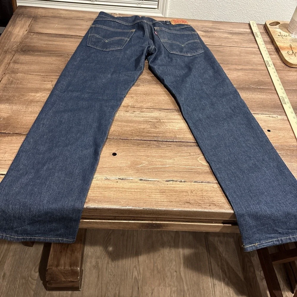 Levi's Men's Western Fit Straight Leg Jeans 100% Cotton Dark Blue 30x32